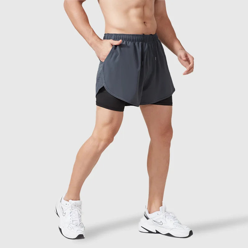Zipper Pocket Gym Men's Shorts