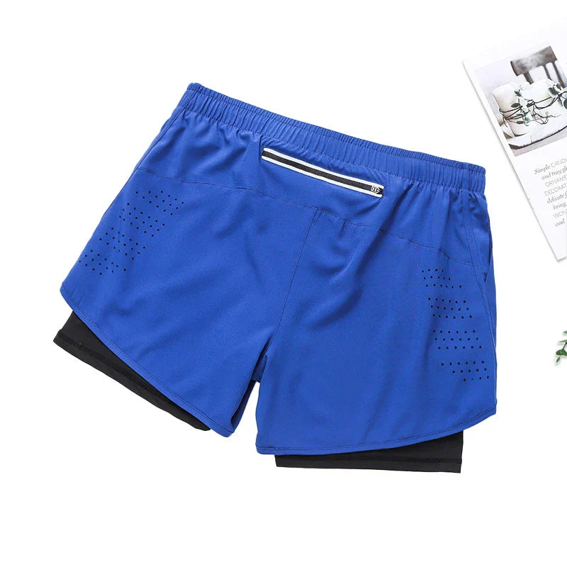 Zipper Pocket Gym Men's Shorts
