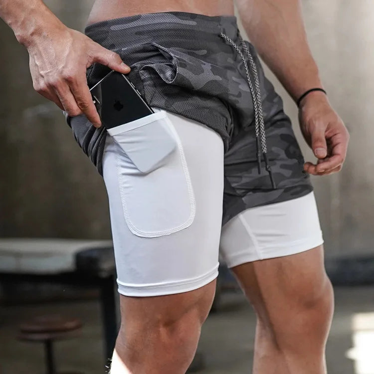 2 in 1 Jogger Short with Zipper Pockets