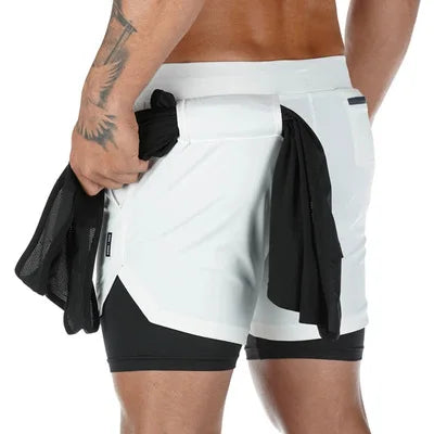 2 in 1 Jogger Short with Zipper Pockets